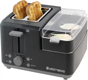 78500 Breakfast Station – 2-Slice Toaster with Egg Cooker, Black 1