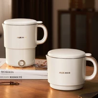 800ml Folded Electric Kettle Portable Cooking Pot Multicooker Travel Kettles TeaPot Heating Cup 304 Stainless Steel Slow Cooker 1