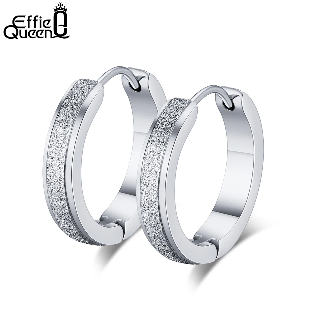 Effie Queen Stainless Steel Earrings Pendientes Jewelry Round Hoop Punk  Rock Jewellery & Watches Fashion FO9336245