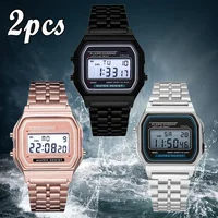 Digital Watch For Men Luxury Waterproof Retro Digital Stainless Steel Sport Military Watch Men's And Women's Electronic Summer 1