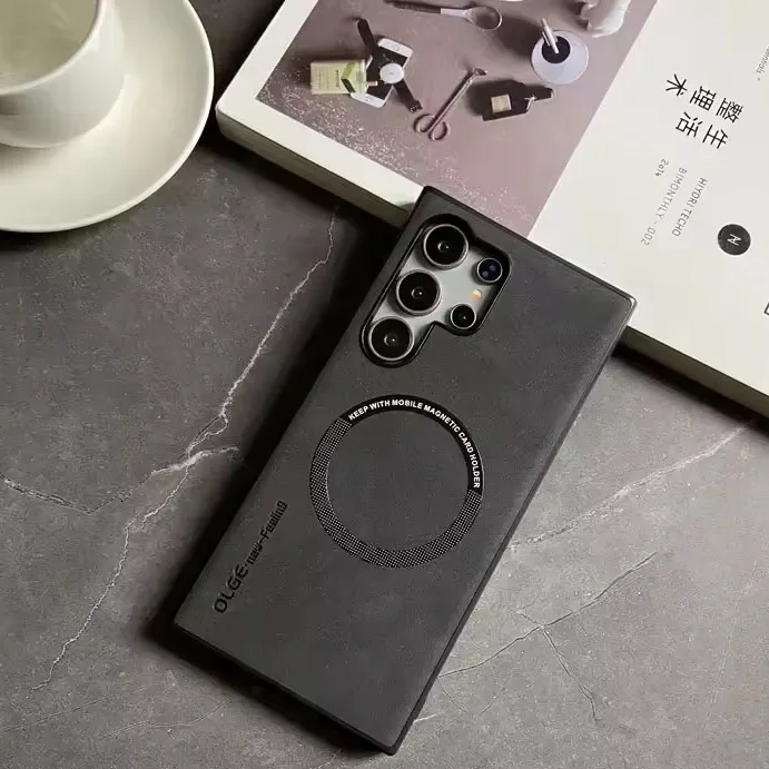 Premium Magnetic Leather Shockproof Phone Case