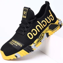  Steel Toe Work Safety Shoes Men Women Work Sneakers Breathable Lightweight Indestructible Shoes Men Safety Shoes Boots Size36-48 