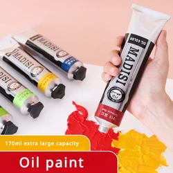 Single Oil Paint Large Capacity Aluminum Tube Gold Flesh Color White 170ml 68 Colors for Beginners Oil Painting Supplies