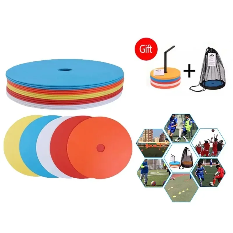 10Pcs Football Training Mark Plate Team Sports Football Training Landmark Pads Basketball Skateboard Marker Sign Discs