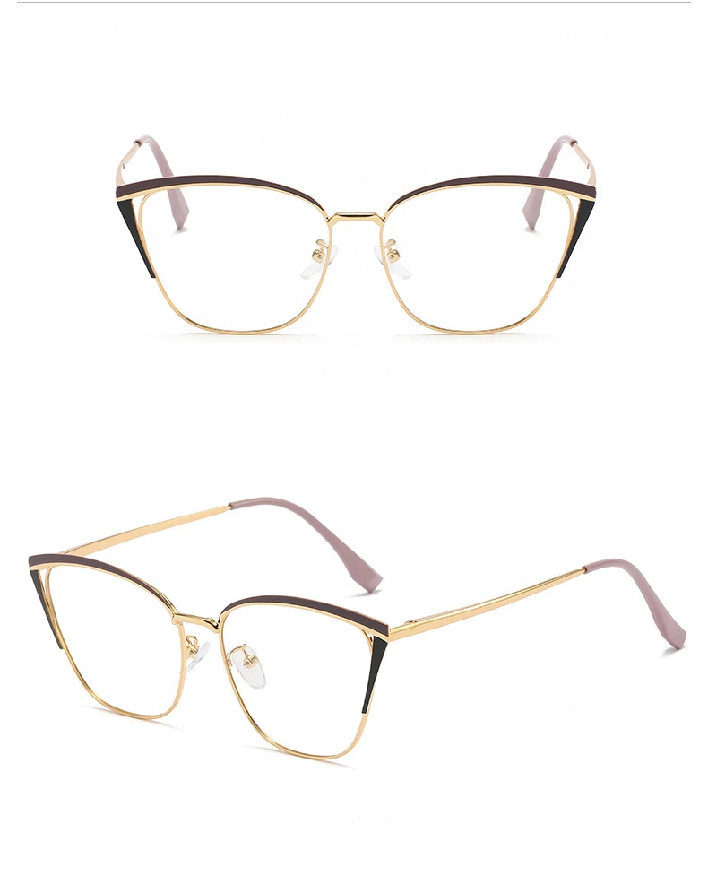 R56771 Mode Cat Eye Aushöhlen Presbyopie Brillen Dioptrie + 0,5 ~ + 3,0 Frauen Neue Metall Farbige Augenbraue Rahmen Lesebrille – Detail 13