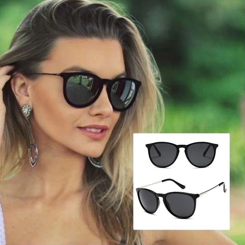 

Brand Designer Cat Eye Round Sunglasses Woman Retro Shades Classic Female Sun Glasses Vintage Driving Oculos De Sol Feminino