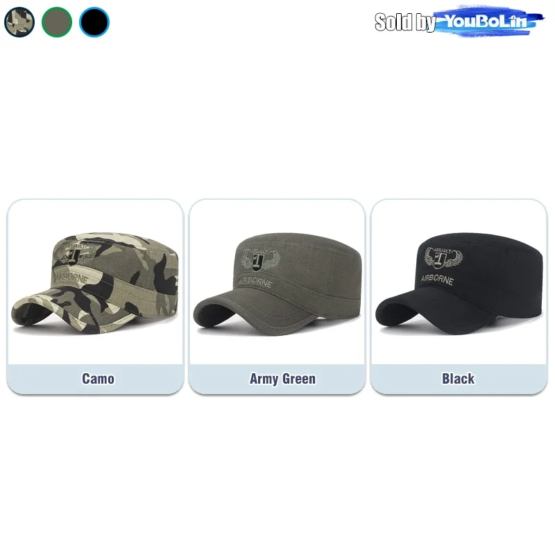 Airborne Commando Cadet Flat Cap Sun Hat Trucker Caps Dad Hats