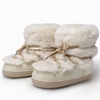 2025 Winter Ankle Boots for Women Platform Antiskid Waterproof Ski Boots Luxury Fluffy Furry Fur Boots Woman's Ankle Booties - Image 2