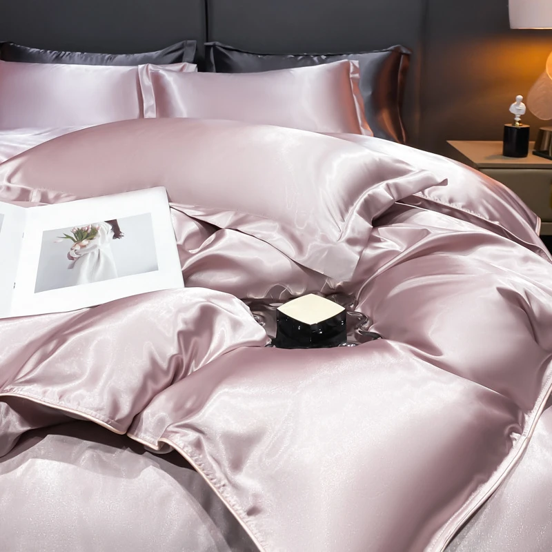 4pcs Natural Mulberry Silk King Bedding Sets Duvet Cover with Pillowcase European Style Comfortable Bed Sets Linen Sheet 2