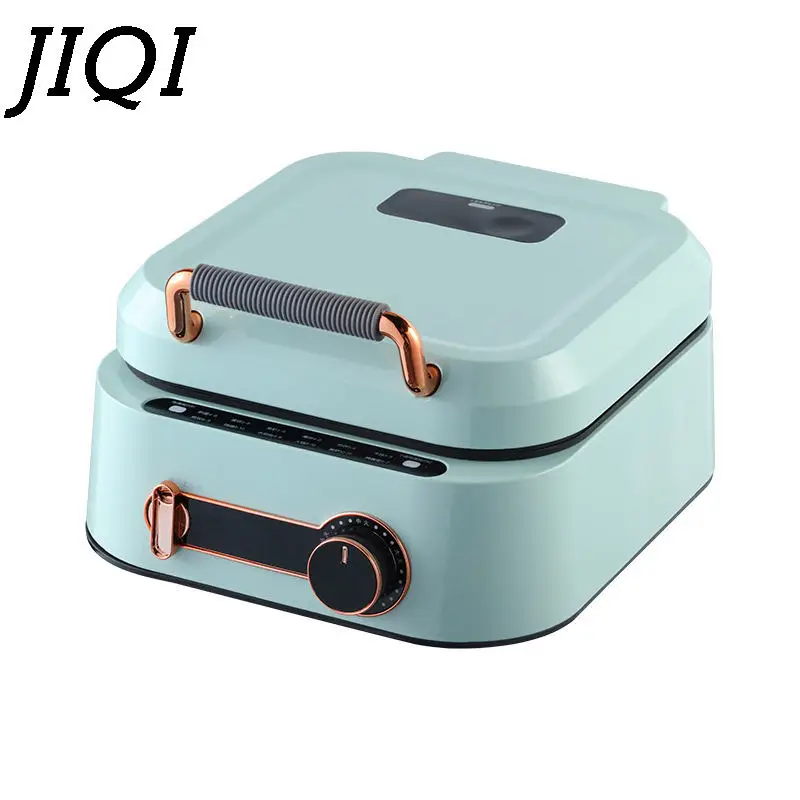 JIQI Household Baking Pan Electric Skillet Double-Sided Heating Pizza Pie Cooking Machine Crepe Pancake Maker BBQ Griddle 220V 3