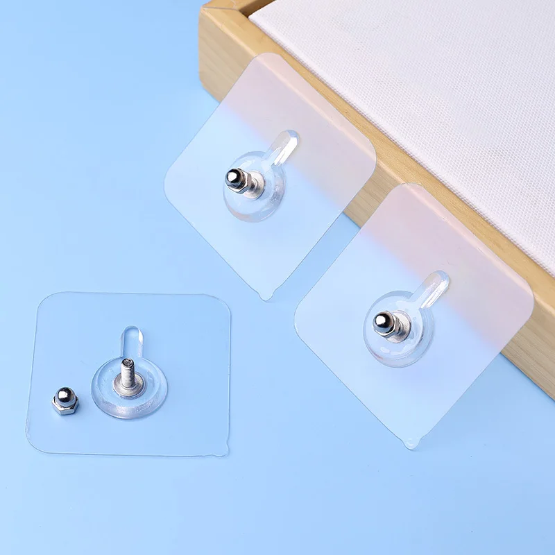 10Pcs Transparent Useful Non-trace Reliable Nails Hook PVC Wall Hook Photo frame hook wall hooks,picture frame hangers,hanging hooks