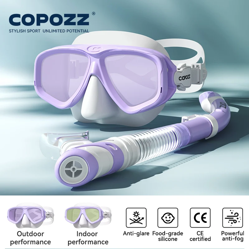 Premium Anti-Fog Snorkel and Diving Mask Set with Adjustable Strap