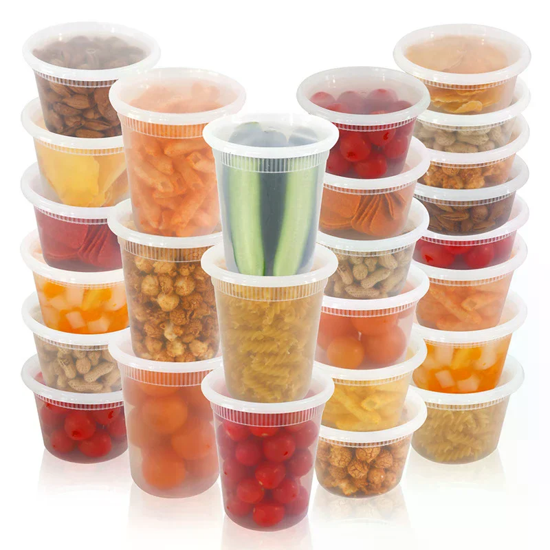 Set of 10 Clear Food Storage Containers with Lids - BPA-Free, Freezer & Microwave Safe