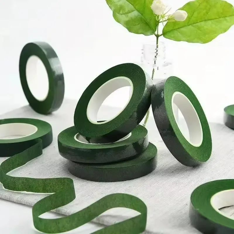 Bouquet Floral Stem Tape DIY Artificial Flowers Bouquets Self-adhesive Wrapping Green Wedding Party Decor Supplies