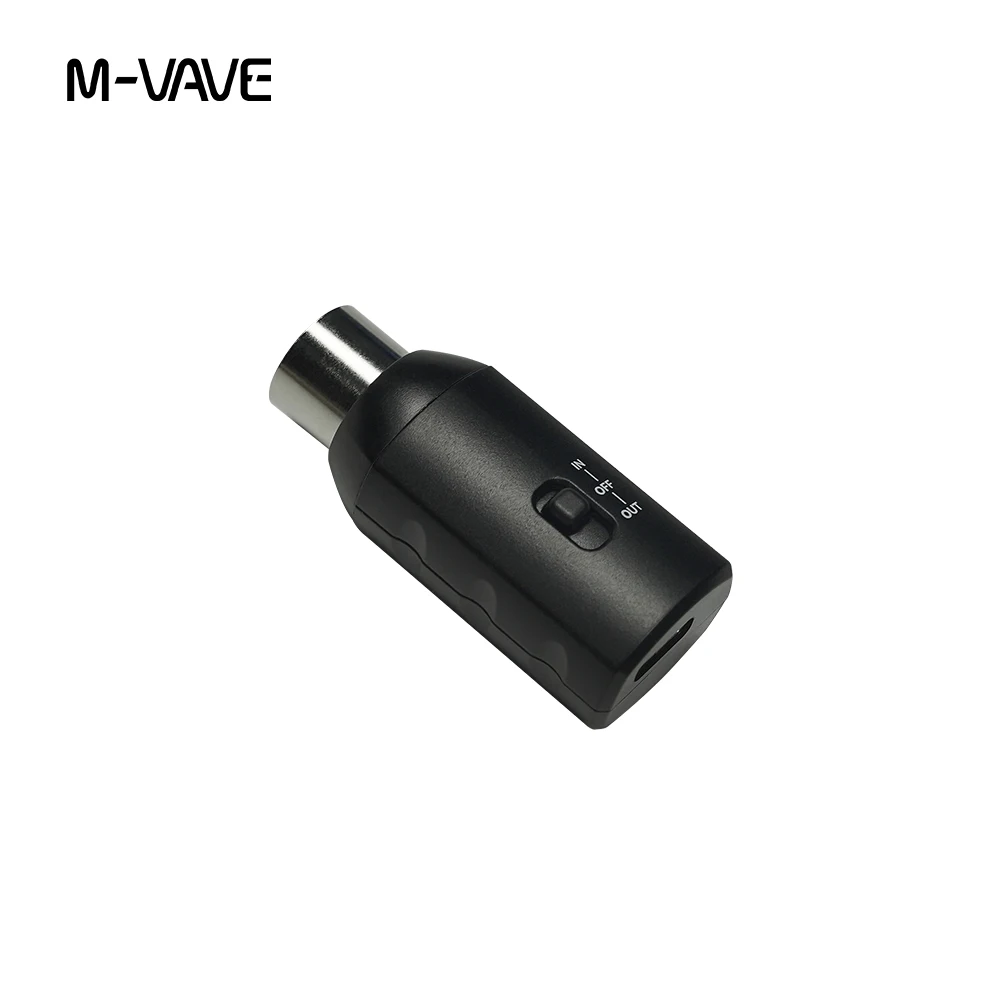MIDI Wireless Adapter M-VAVE SK7 2.4GHz MIDI Adapter Wireless Midi Receiver/Transmitter Rechargeable Transmission System Wireless Adapter Plug Play midi wireless adapter
