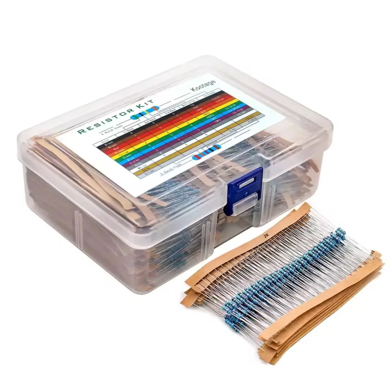 Juego de Resistencias de 300/600/820 Piezas, 1% de Precisión, 1/4W, Resistencias de Película Metálica, 10 Ohm ~1M Ohm, 30 Valores, Kit de Componentes Electrónicos