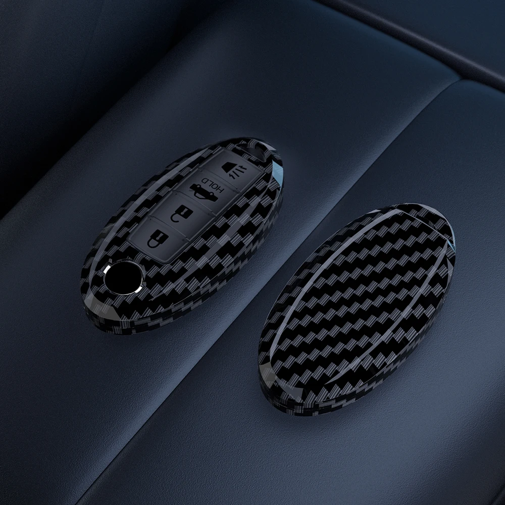 ABS Carbon Faser Auto Schlüssel Fall Abdeckung Für Nissan Qashqai X-Trail T32 T31 Juke J10 J11 Kicks Tiida Pathfinder Hinweis für Infiniti Tasche – Detail 3