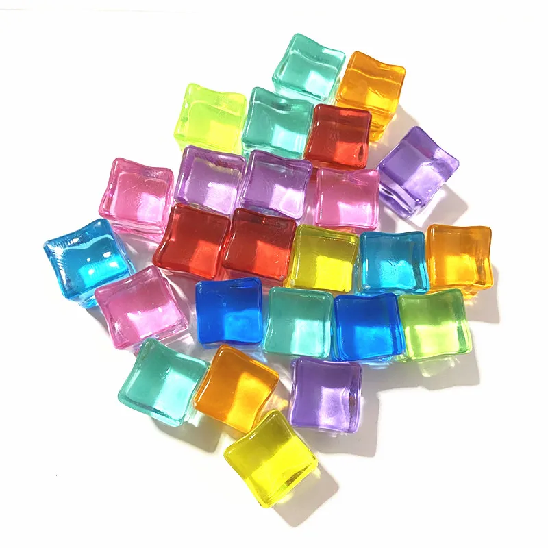 10 Pieces 18*18*18mm Colorful Acrylic Curve Irregular Cube For Board Games Accessories