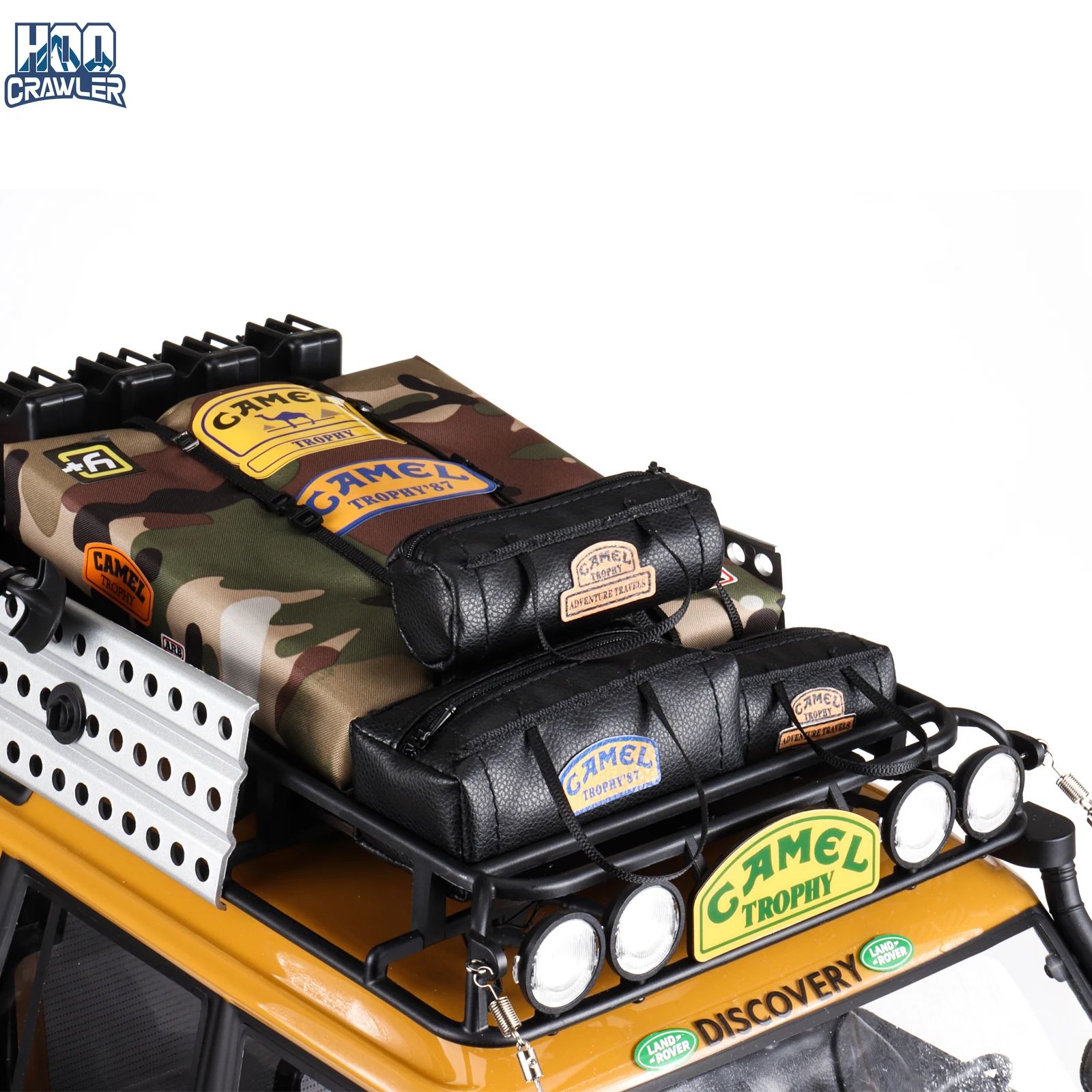 Détail des autocollants décoratifs pour voiture RC, adhésifs résistants pour personnalisation de crawler.