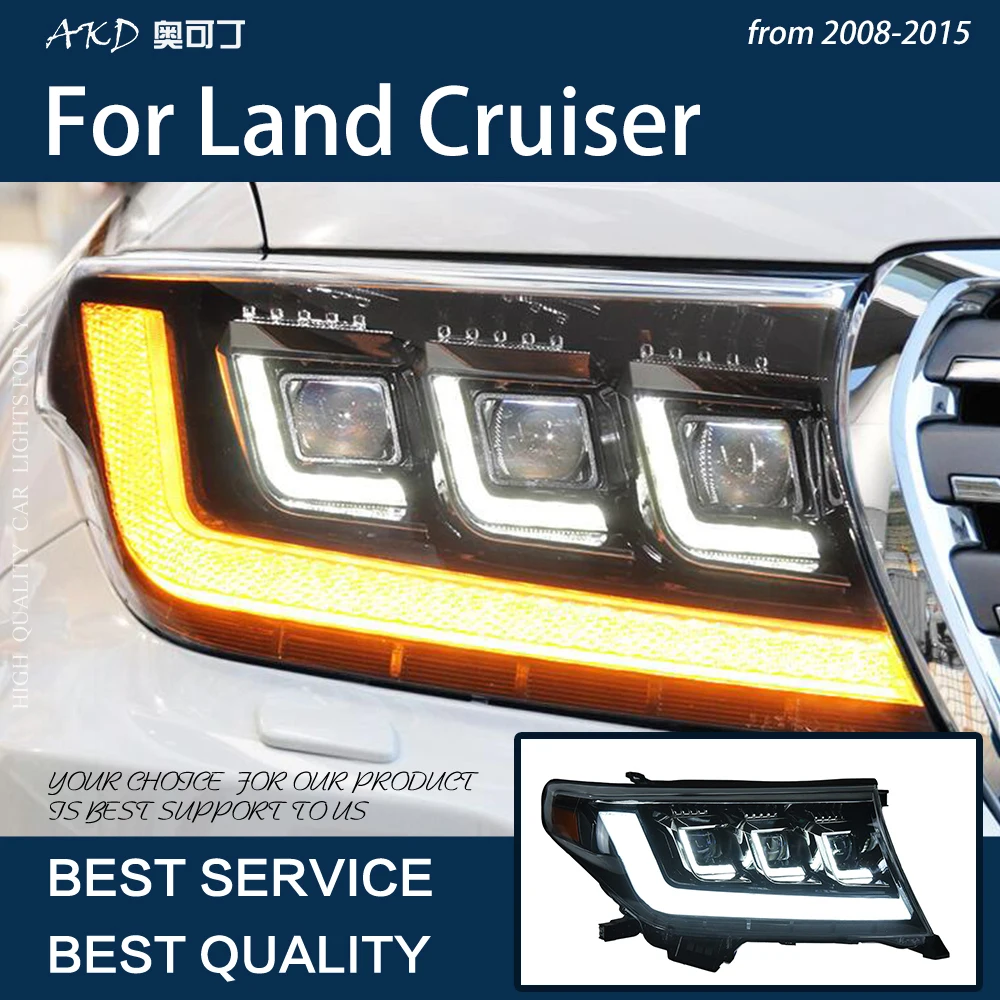 

Car Lights For Land Cruiser 2008-2015 LED Auto Headlights Assembly Upgrade Matrix Dynamic Lamp Projector Lens Tools Accessories