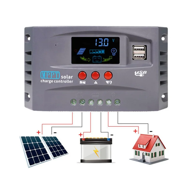 Mppt Solar Charge Controller Lithium Batteries Solar Charge Controller 12v 24v Aliexpress