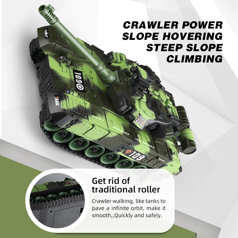 Remote Control Tank Remote Control Vehicle RC Tank rc Panzer Crawler Tiger War Tank Military Vehicles 1/30 Fight Light Sound Battle Games Remote Control Electric Toys Gift