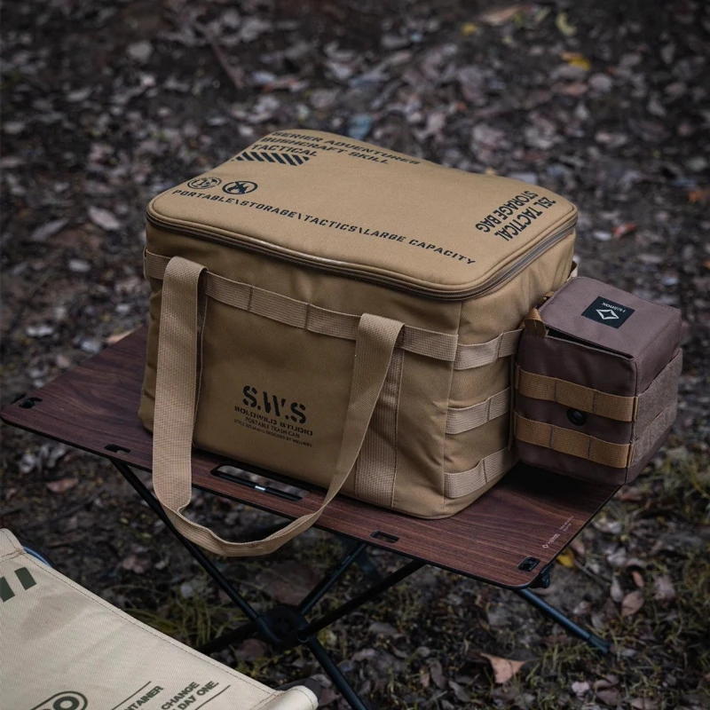 Camping Equipment Storage Bag 25L Waterproof Insulation Folding Storage Box Field Divider Outdoor Tactical Bag