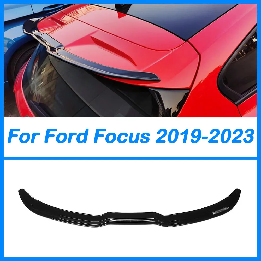 

Carbon Fiber Pattern Look Car Rear Trunk Spoiler Boot Wing Lip For Ford Focus MK4 ST-LINE 2019-2023 Car Tail Roof Wing Splitter