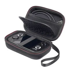 Compact Hard Shell Carrying Case for Portable Handheld Devices - Protective Travel Bag and Accessories Organizer (Full Black)