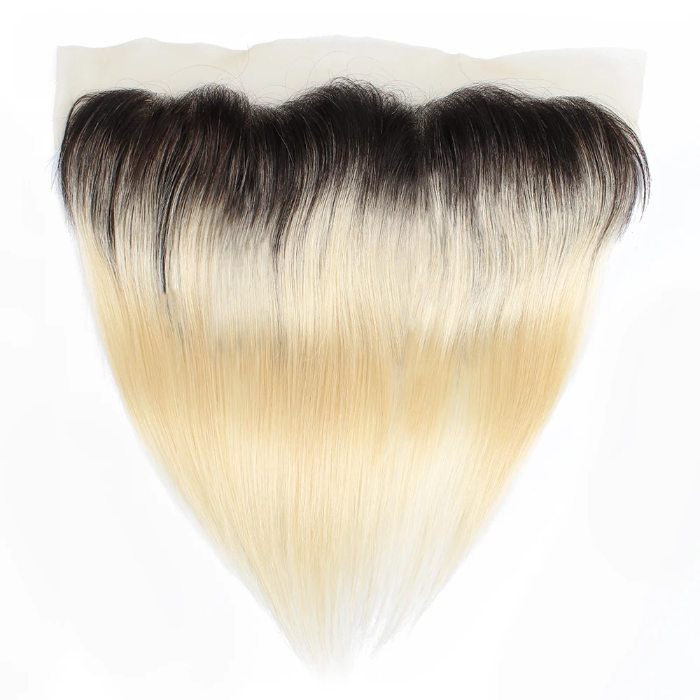 Colored Straight Hair 13x4 Lace Frontal PrePlucked Transparent Lace Closure Remy Human Hair Blonde 613 P4/27 Natural Color Testa human hair closure,human hair lace product,human hair frontal