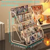Bar display rack, stepped display desktop, acrylic small card color paper, peripheral flow hemp multi-layer millet storage rack 6