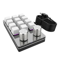 Enhanced Customizable Gaming Keyboard Keypad with Programmable Macro Keys and Hotswap Functionality (White wireless 12)