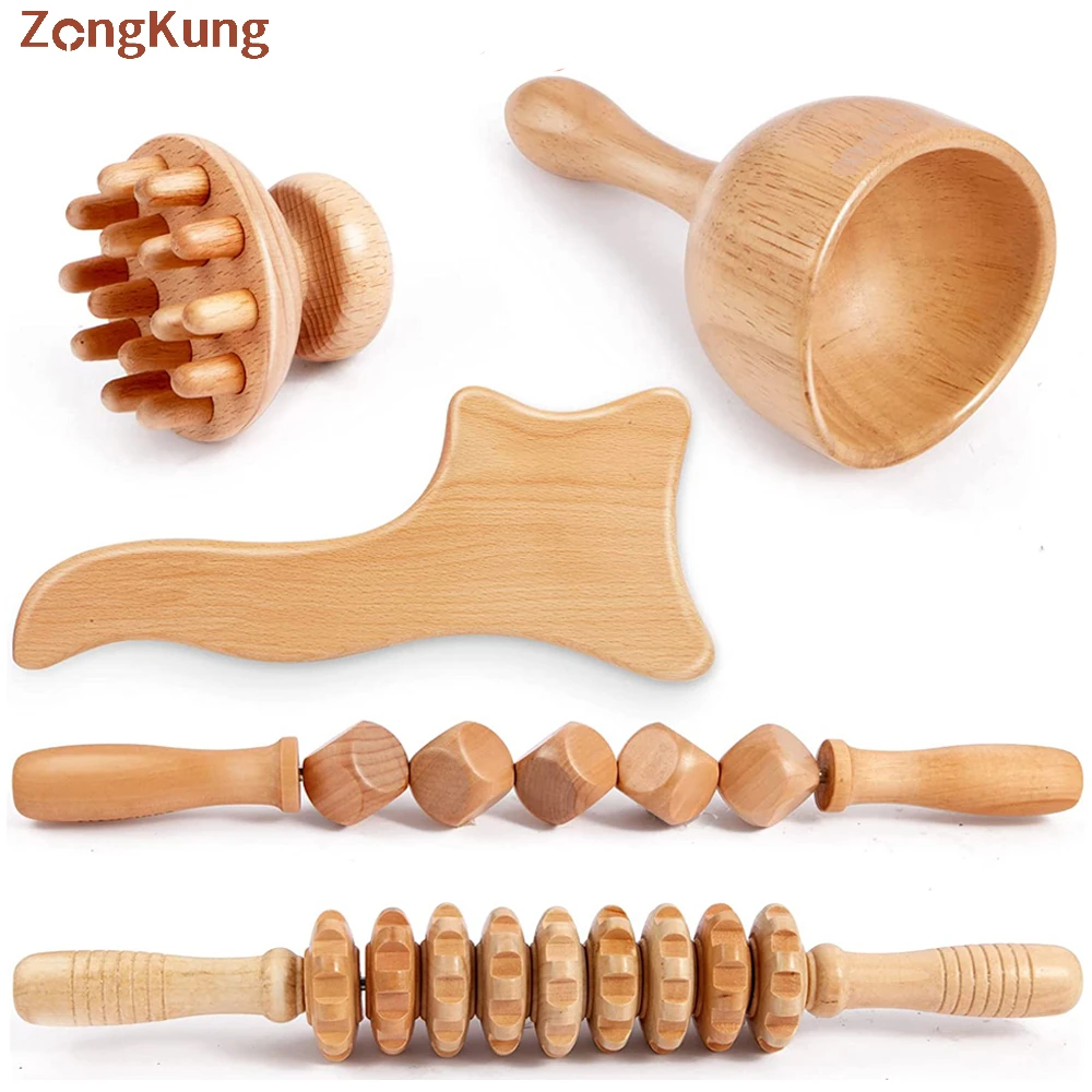 

Wooden Body Maderotherapy Back Massage Roller Wheel Anticellulite Gua Sha Massage Tools Maderotherapy Kit For Reductive Massage