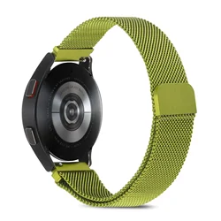 Enhanced Metal Milanese Loop Bracelet Strap, 18mm/20mm/22mm - 4 Classic 46mm 42mm (Mint Green)