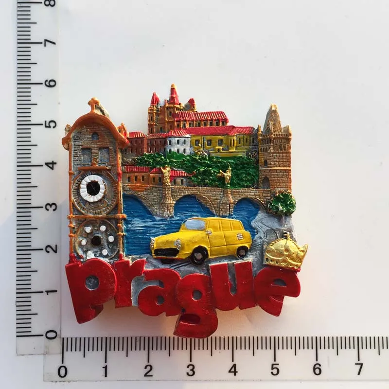 Magnete Frigorifero 3D Praga – Adesivo Magnetico Da Viaggio, Souvenir Originale Per Decorazione Casa E Cucina (7,2 X 5 Cm)