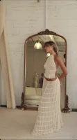 Fashion Halter Neck Long Skirt Suit 4