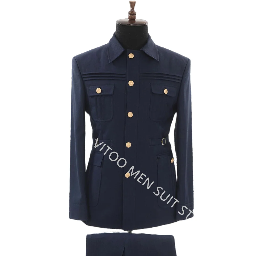 

Full Suit for Men Casual Jacket with Pants 2 Piece for Wedding Prom Dress Big And Tall Formal Business Male Slim Fit Tailor Sets