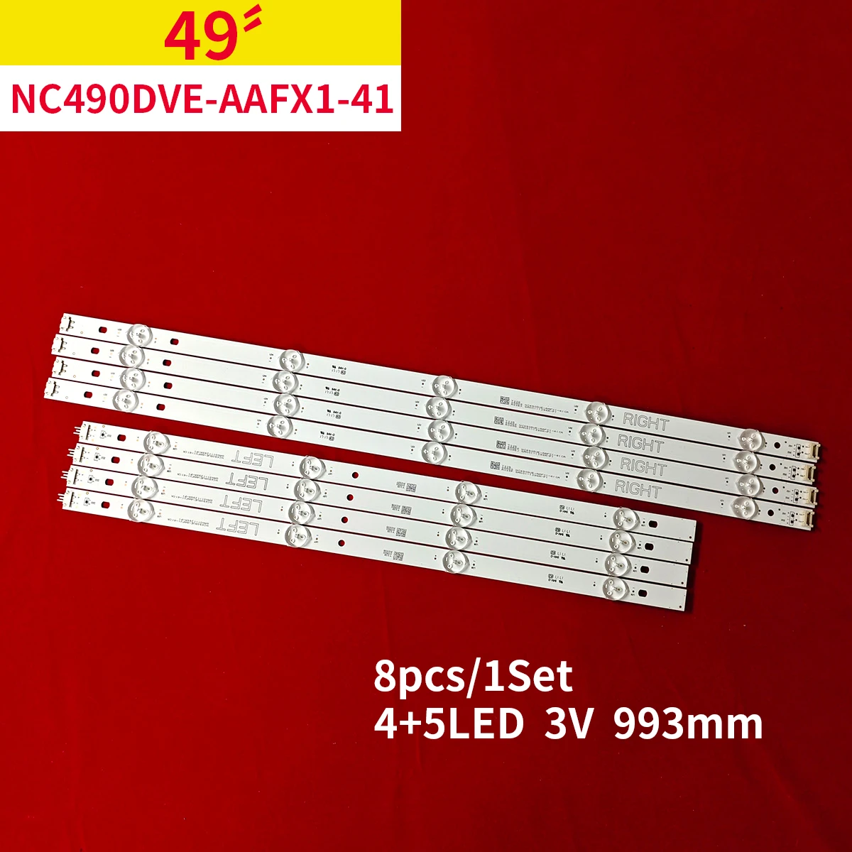 LED strip TV for NC490DGG NC490DUE-AAFX1-41CA 0938D-P149UK6200 49UK6300 49UJ630V 49LJ5500 49UJ635T 49UK6300YVB led light,led strip