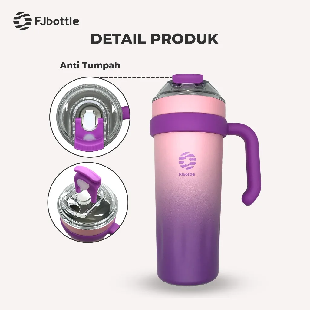 FEIJIAN 40oz Insulated Thermal Coffee Cup with Handle Straw Lid Stainless Steel Vacuum Car Mug thermal mug stainless steel cup stainless steel thermos cup