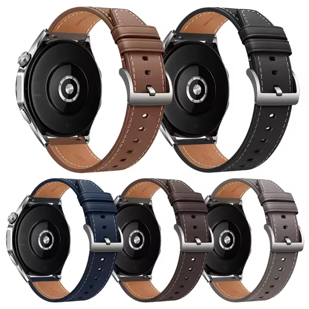 Premium 22mm Leather Watchband - Stylish and Durable Replacement Strap