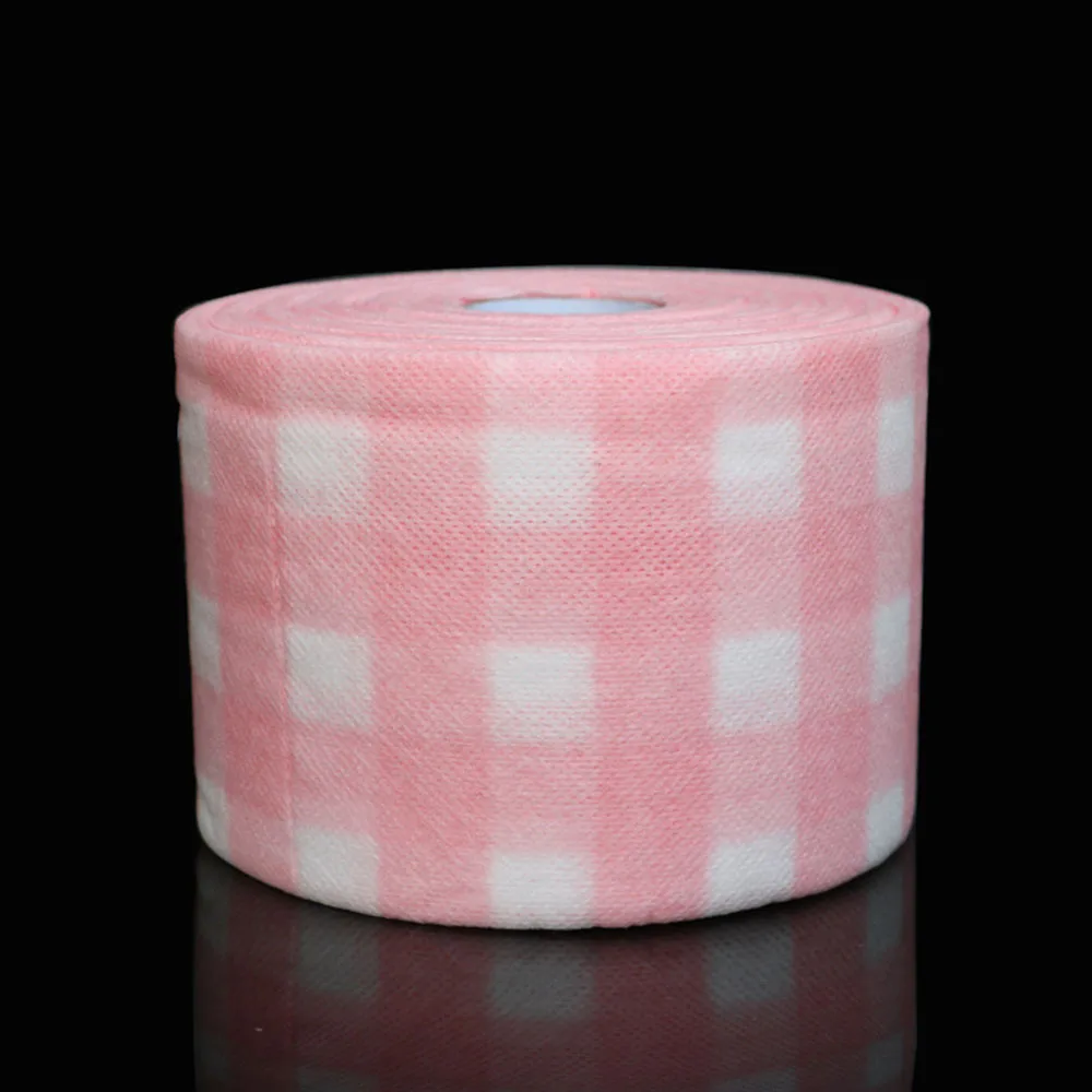 1 Roll White/Pink Disposable Face Towel Travel Cotton Makeup Wipes Facial Cleansing Towel Cotton Pads Face Cleansing Tissue Soft 6