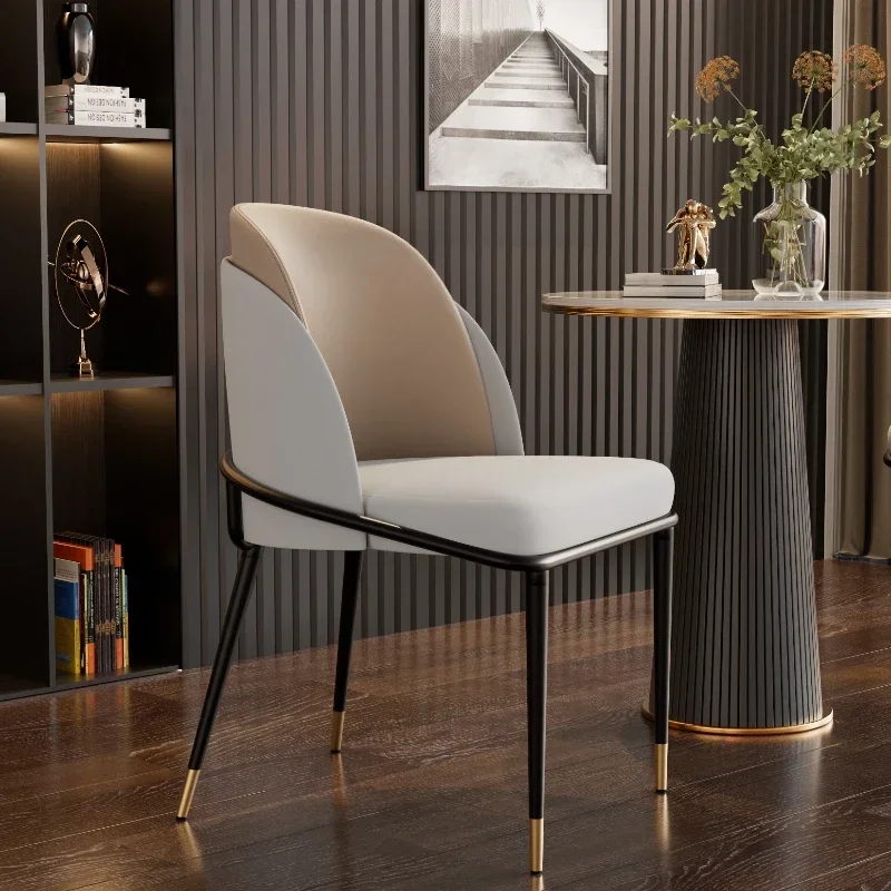 Luxury Dining Chairs Kitchen Accent Leisure Microfiber Leather Individual Living Room Chairs Dining Sillas Comedor Kitchen Study
