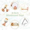 Baby Musical Instruments Wooden Toys Montessori Percussion Instruments Drut Set with Xylophone Preschool Educational Kids Gifts 4