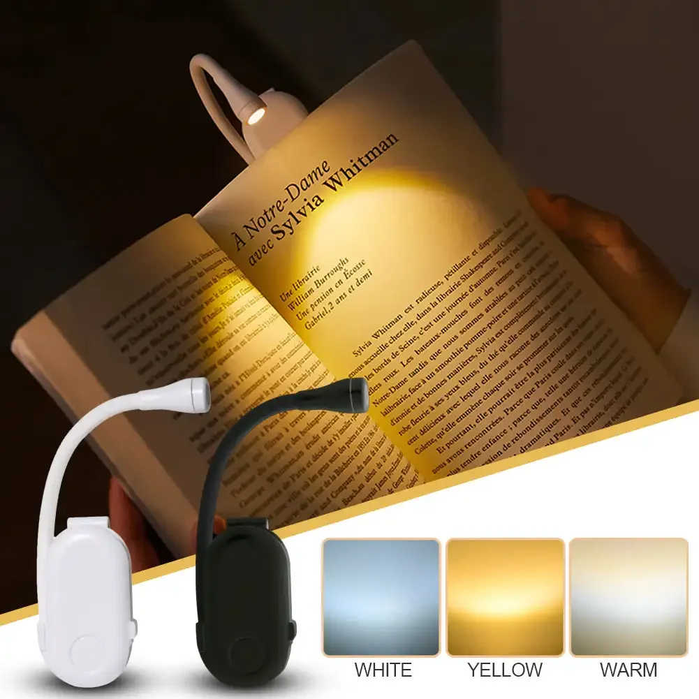 

Фонарь для книги, перезаряжаемый ночник, Регулируемая Настольная мини-лампа с зажимом для обучения, лампа для чтения с защитой глаз, для путешествий, спальни