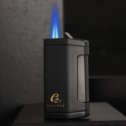GALINER In Spot Cigar Torch Lighter Turbo Gas Jet Flame New With Gift Box Tobacco Cigar Punch Metal Torch Butane Lighter