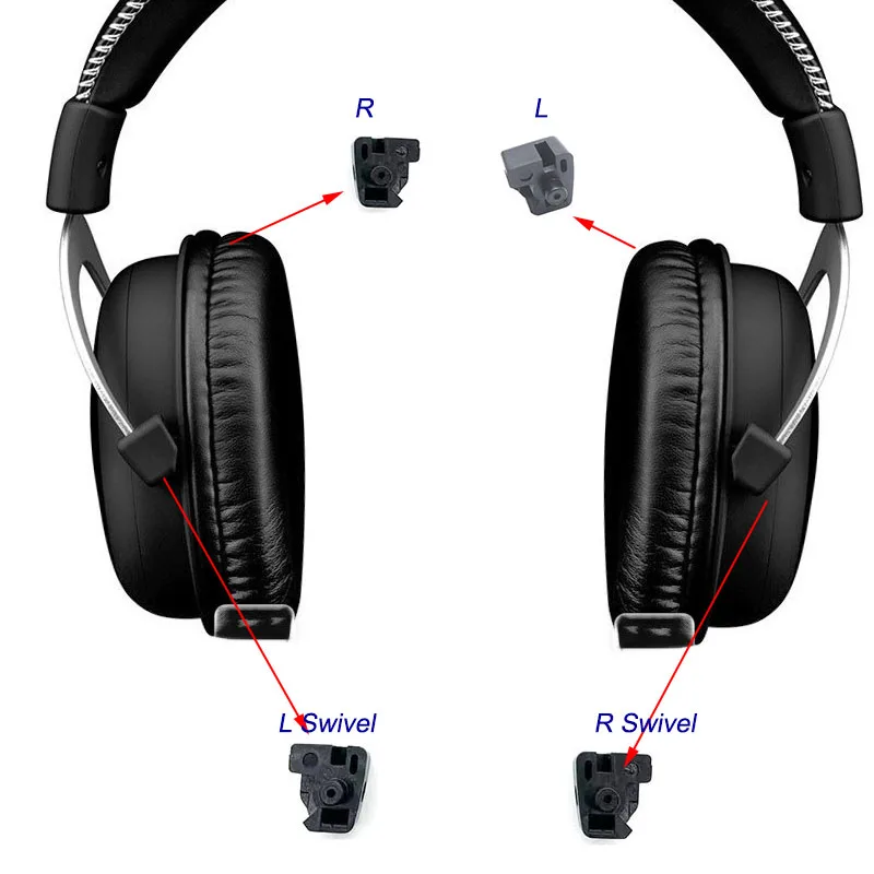 OEM Wholesales Plastic Headband Slide Lock Hingle Swivel For Hyper X Cloud2 Gaming Headset