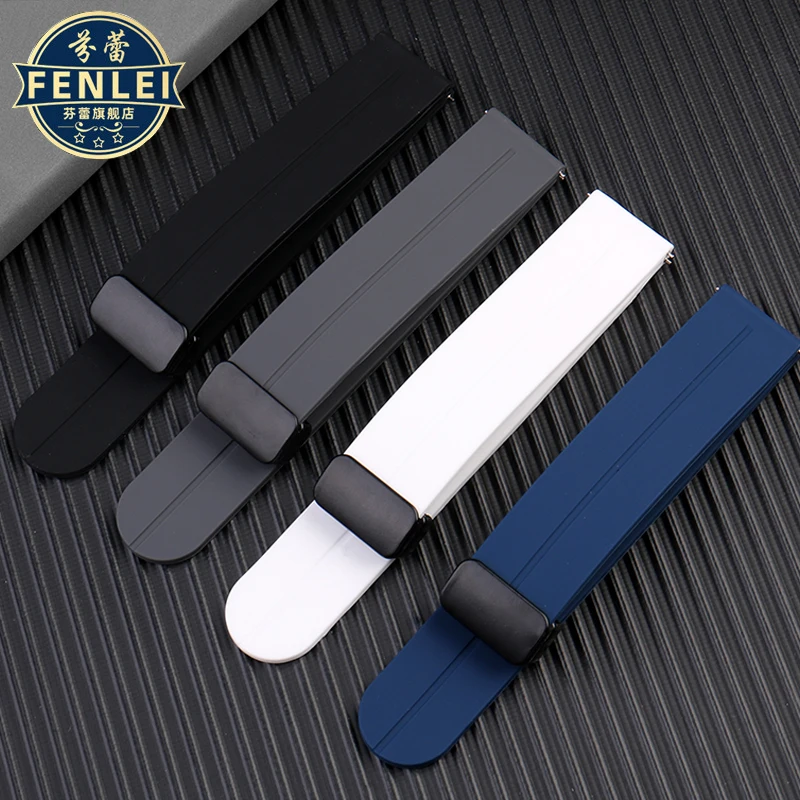 Cinturino In Silicone Delicato Sulla Pelle 20Mm 22Mm Per Cinturini Luna Co-Branded Omega Swatch Per Bracciale In Gomma A Sgancio Rapido Huawei