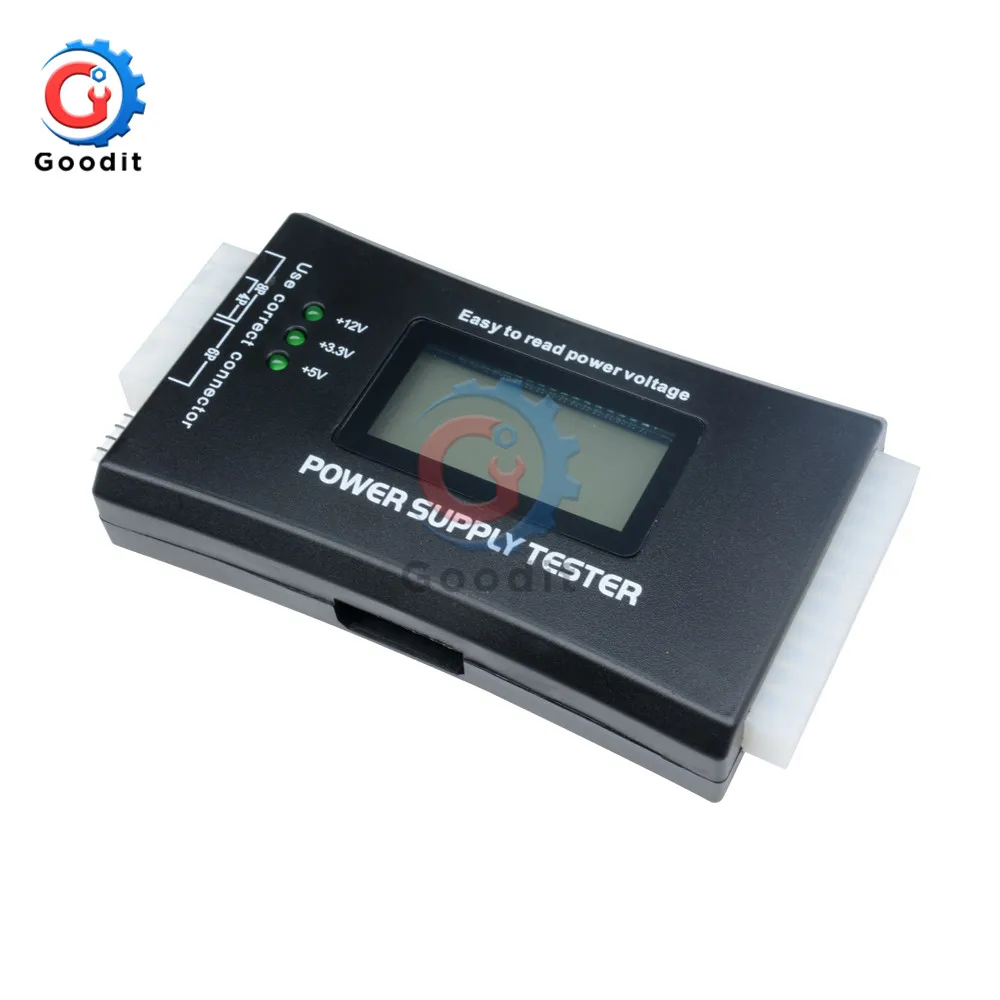 Digital LCD Display PC Computer 20/24 Pin LCD Power Supply Tester Check Quick Bank Supply Power Measuring Diagnostic Tester Tool 3
