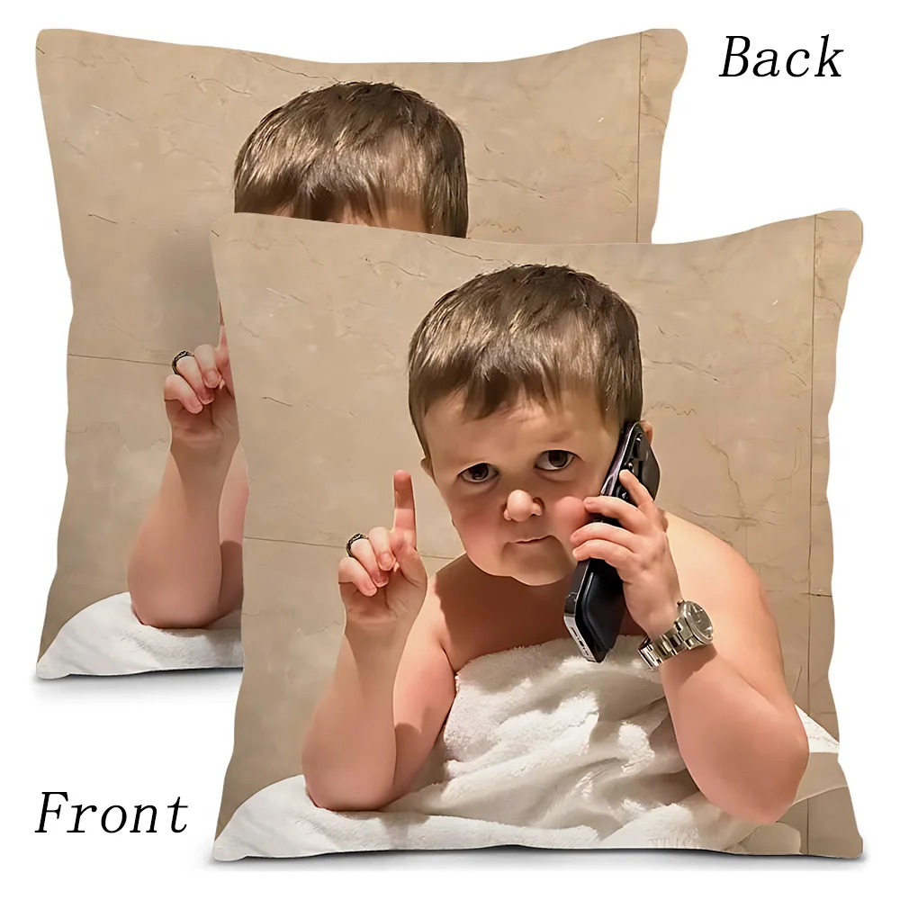 Funny Hasbulla Pillow Covers Cartoon Sofa Decorative Home Double-sided Printing Short Plush Cute Cushion Cover 4