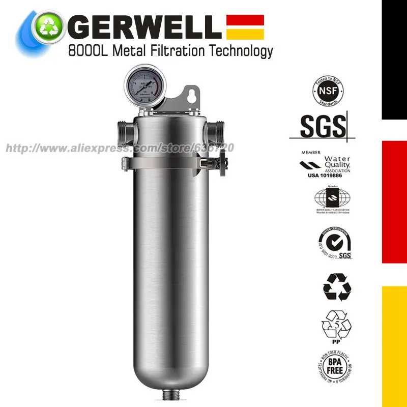 8000 L Stainless Steel Under Sink Water Filter System, Monitor Water Pressure. Hot or cold water